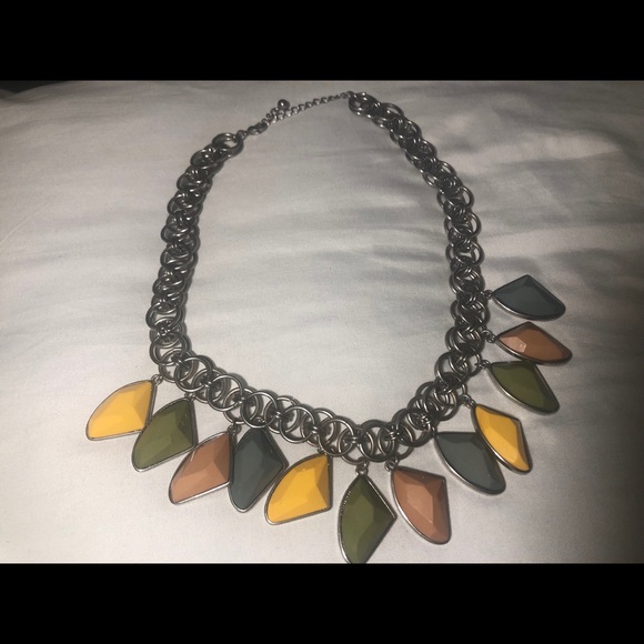Silver multi-colored necklace - Picture 2 of 3